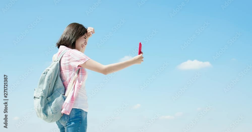 asian student take selfie asian student take selfie