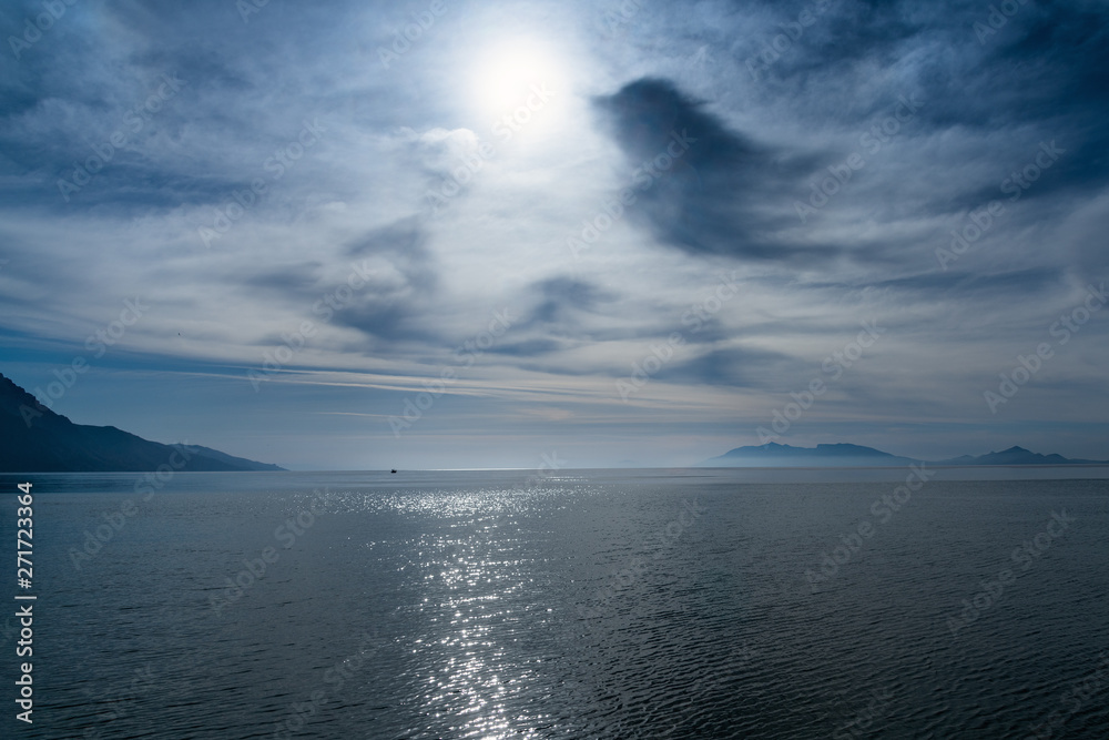 Aegean sea in morning near Kos island, Greece.
