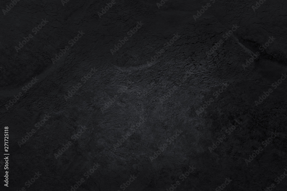Fototapeta premium Dark grey black slate texture in natural pattern with high resolution for background and design art work. Black stone wall.