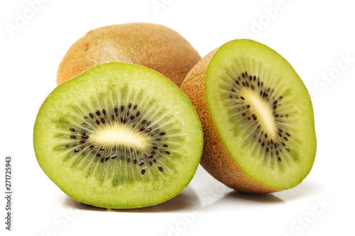 kiwi fruit on white background 