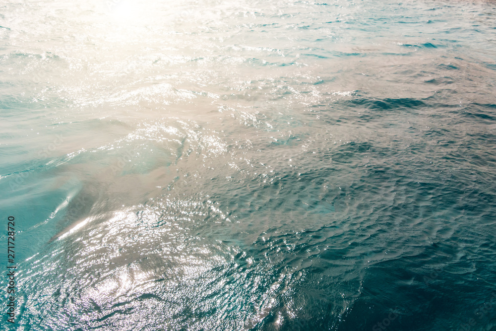 Naklejka premium Abstract blue water sea background.