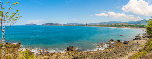 Tablou canvas Panoramic view at the bay with beaches near Jaco city in Costa Rica