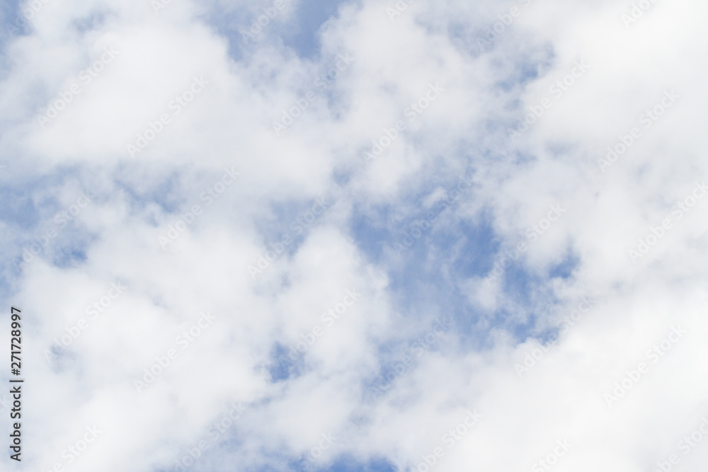 Beautiful sky texture view of white clouds in the blue sky.