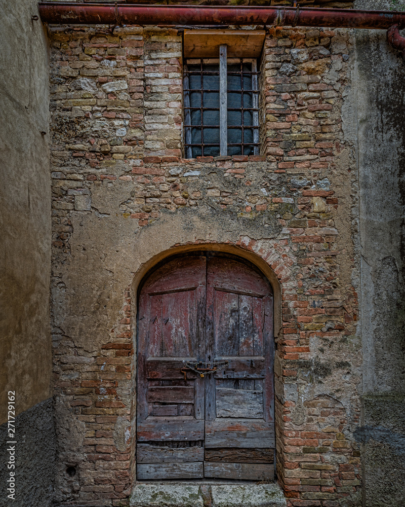 Old door in Tuscany Italy