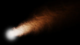 Big Meteor burning with an orange tail