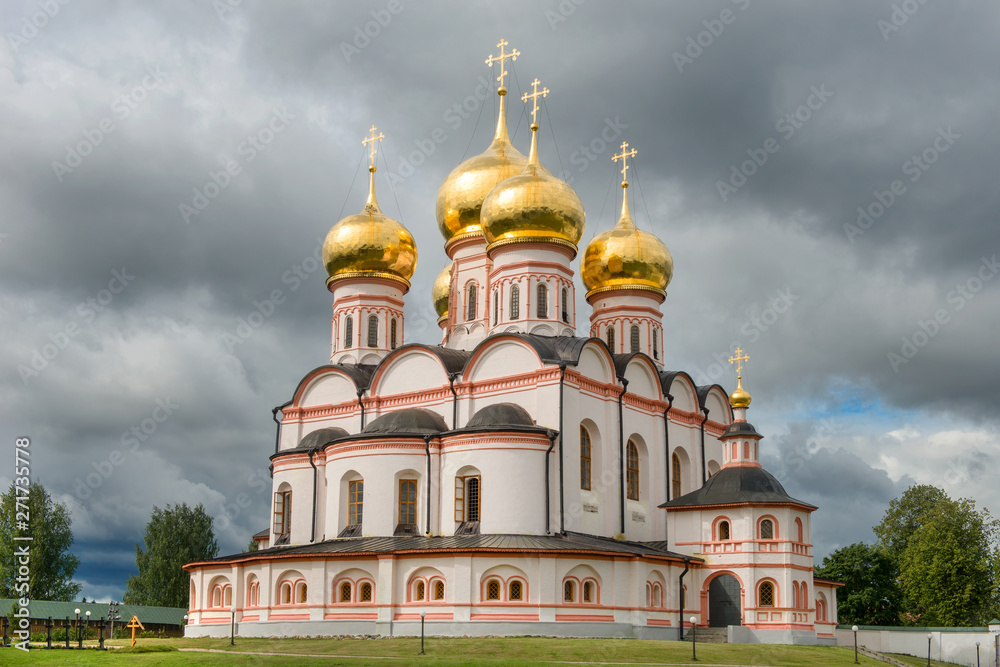 Valdai Iversky Svyatoozersky Virgin Monastery for Men. Selvitsky Island, Valdai Lake. Iversky Cathedral
