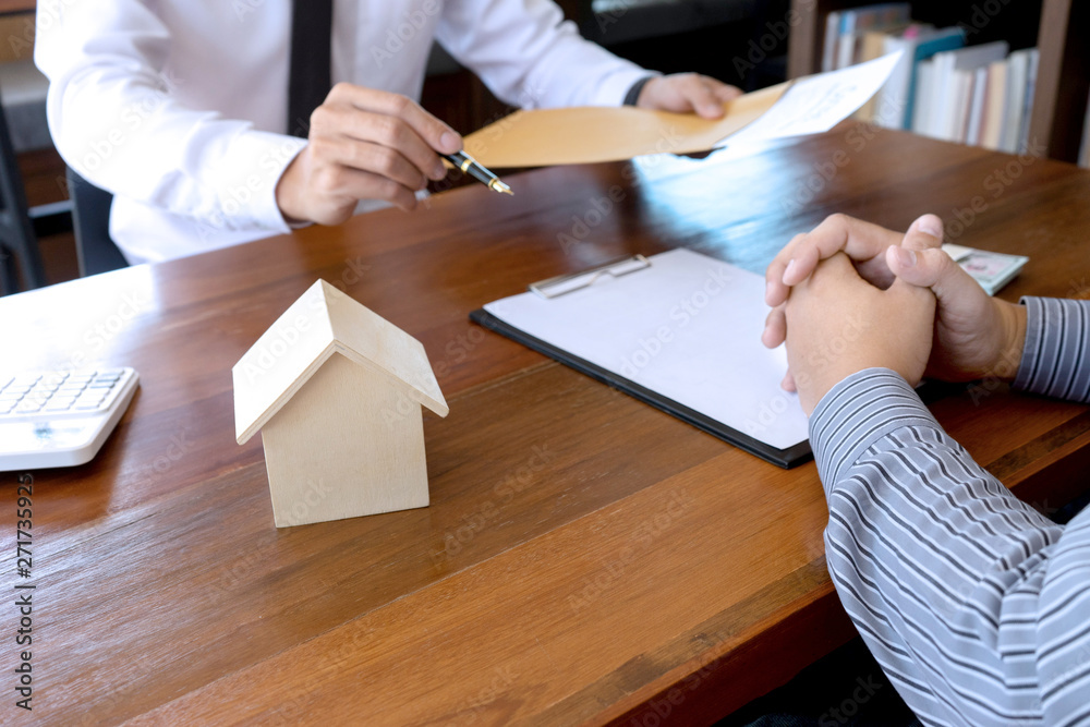 Business man agreement to sign for contract Business man agreement to sign for contract