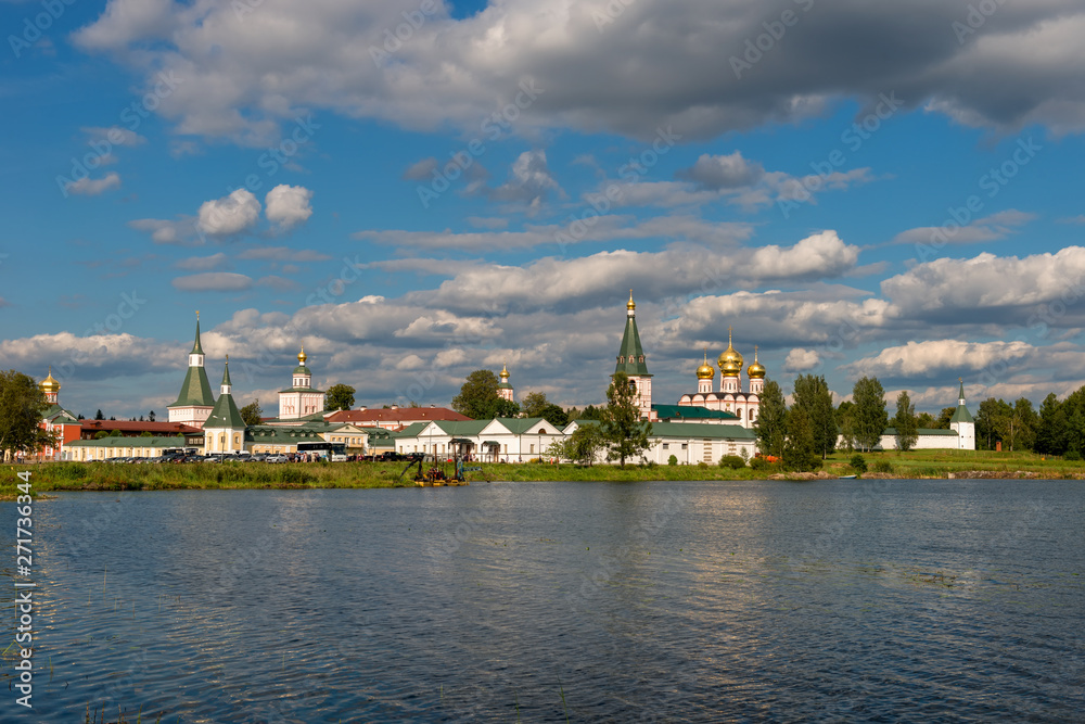 Valdai Iversky Svyatoozersky Virgin Monastery for Men. Selvitsky Island, Valdai Lake.