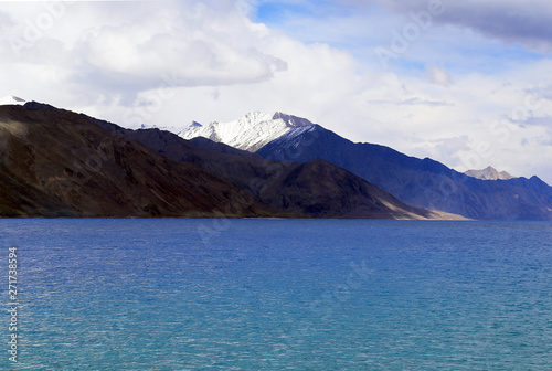 Pangong Lake or Pangong Tso in Ladakh District, India.