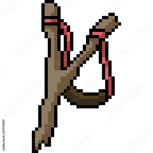 vector pixel art sling shot