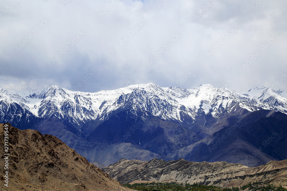 Himalayan Mountain perspective in Leh, Ladakh, India. Himalayan Mountain perspective in Leh, Ladakh, India.