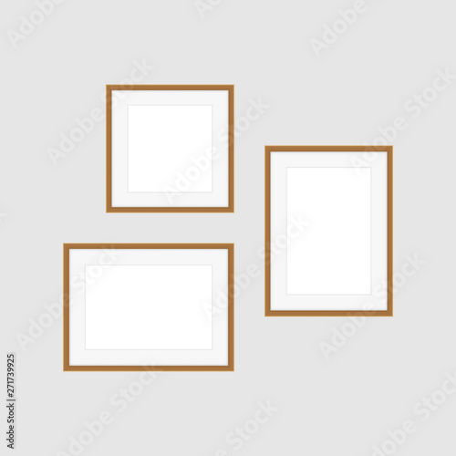 collage picture frames on gray wall, collection of portrait frame set, mock up template picture frame, frames cute for photo, vintage wooden frames chic and luxury, mock-up frames for art gallery show