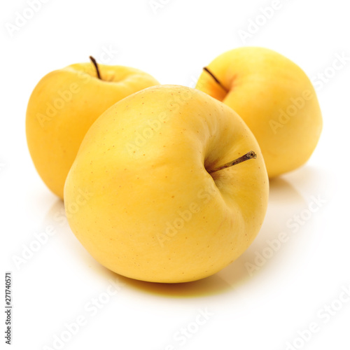 yellow apple isolated on white background 