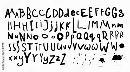 Doodle simple kids alphabet