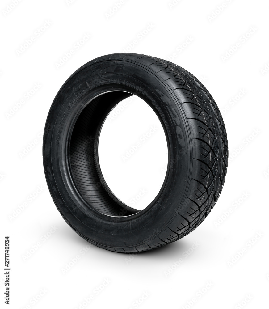 Car tires isolated on white background. Summer car tires Car tires isolated on white background. Summer car tires