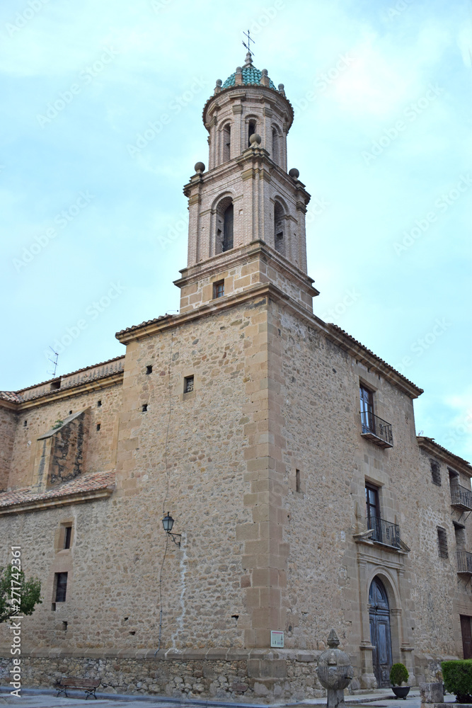 Iglesia de Rubielos de Mora en provincia de Teruel España
