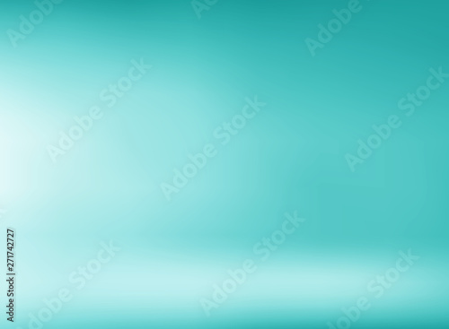 Studio room green mint background with soft lighting. You can use for design print, brochure, poster, banner, website, Presentation.