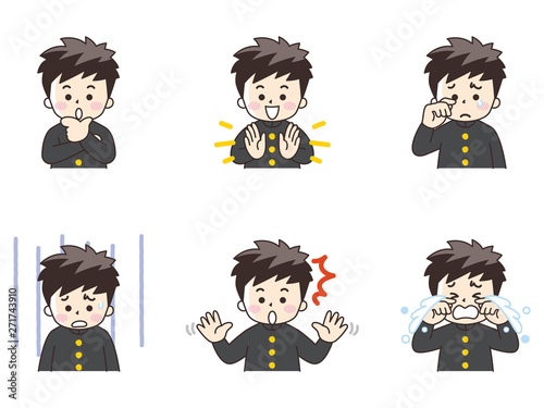 中高生の男の子セット03（学ラン）