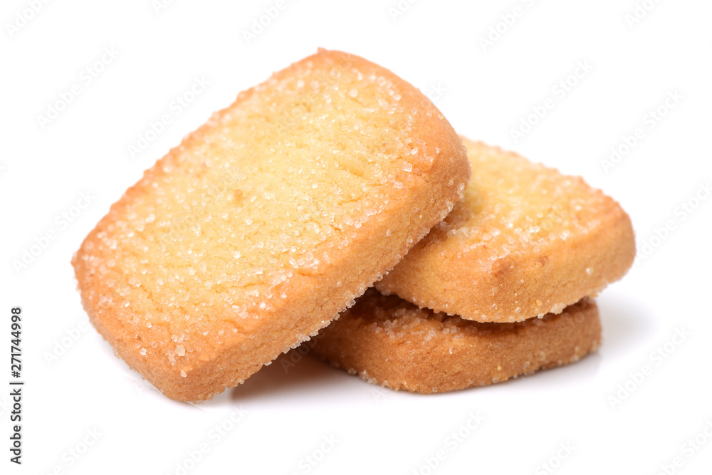 Cookies on white background