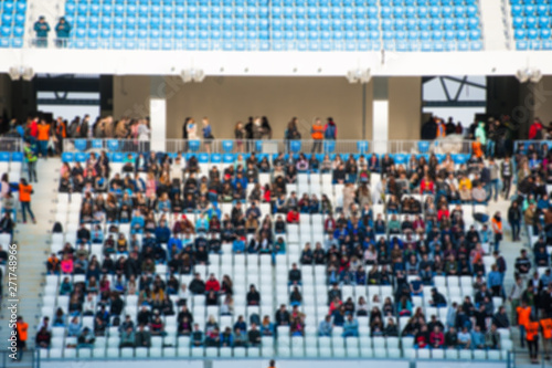 Blurred crowd of spectators on a stadium
