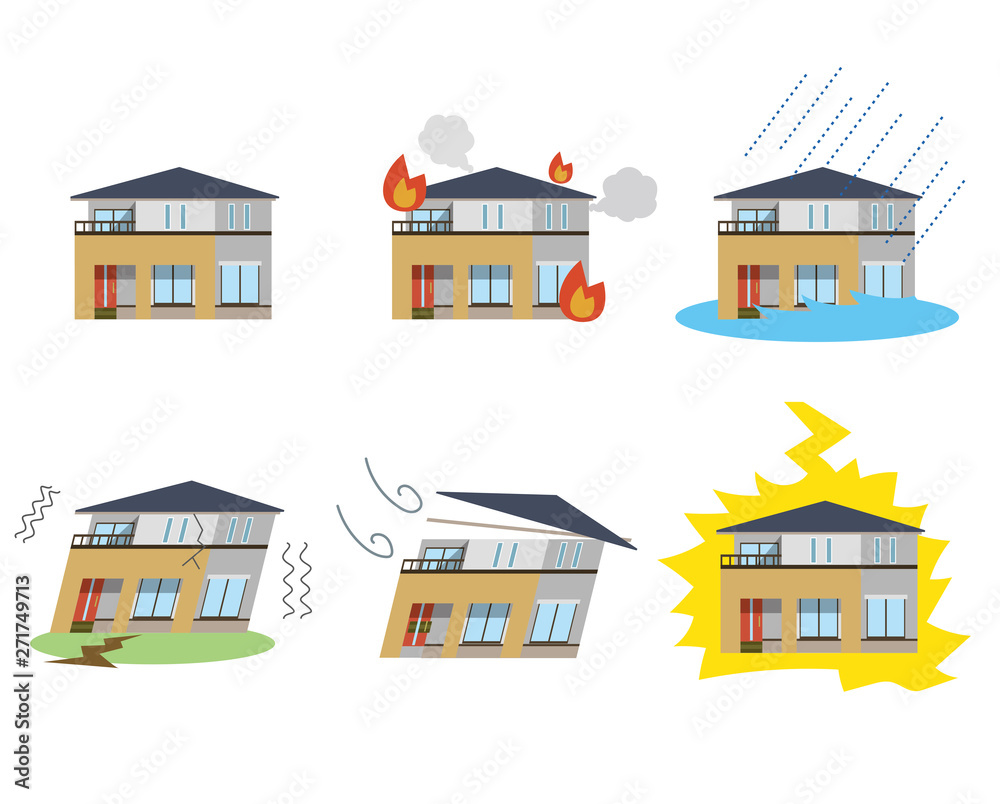 Fototapeta premium 住宅 災害 保険