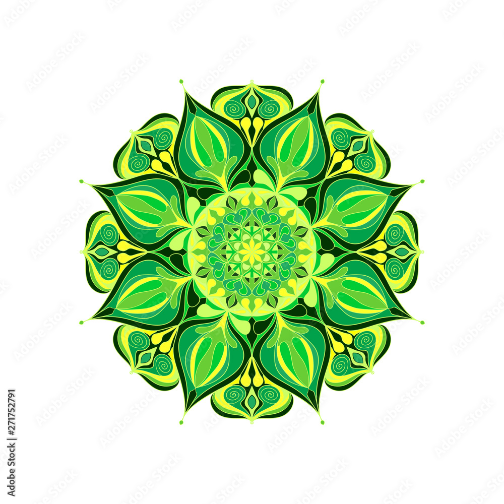 Abstract decorative bright mandala design. Floral shape. Abstract decorative bright mandala design. Floral shape.