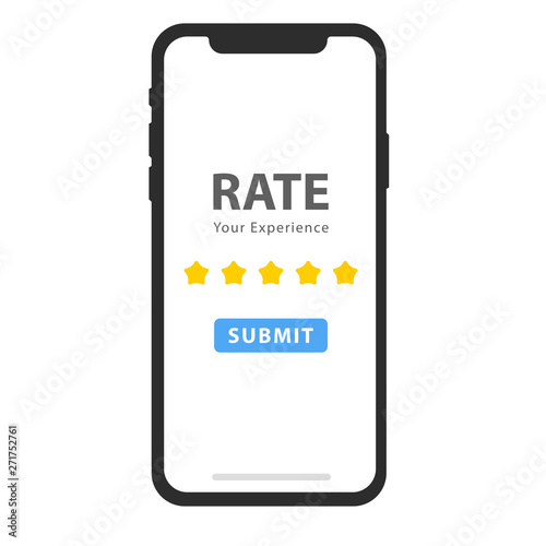 smart phone rate your experience,rating star illustration vector