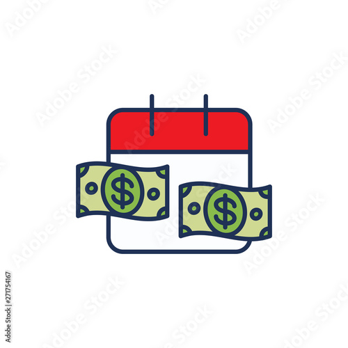 Delivery or Scheduling icon with the number 2 on it - shows 2 times per month