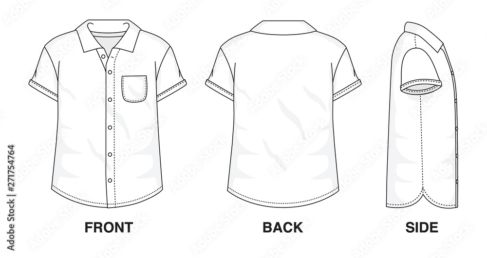 Isolated Button Up Blouse Object Of Clothes And Fashion Stylish Wear 