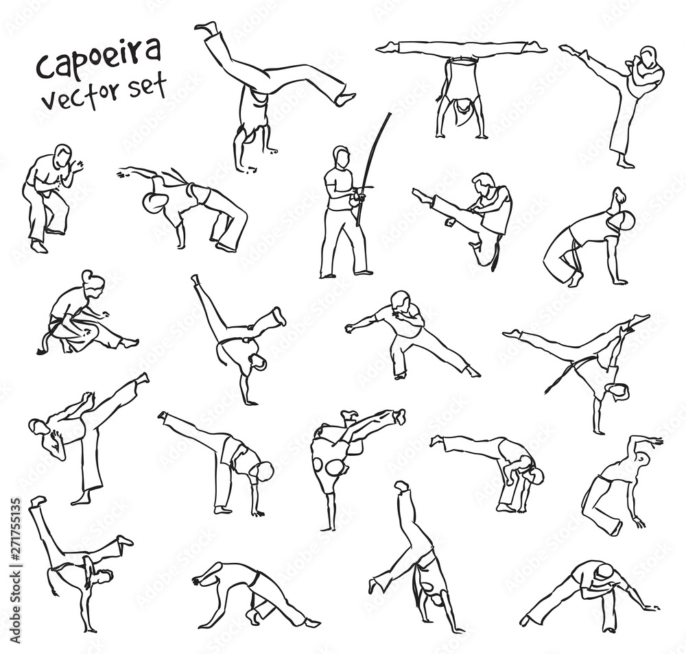 vector capoeira set