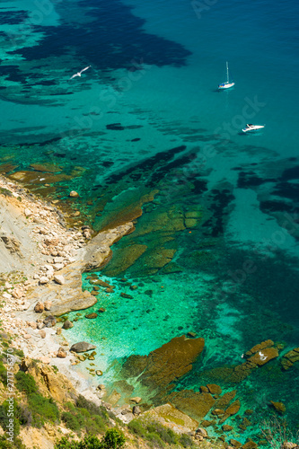Crystal clear water in Calpe