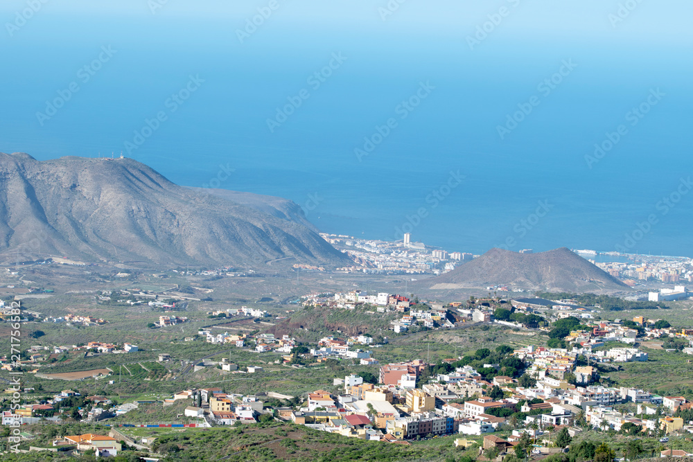 A look at the island Tenerife from the mountains