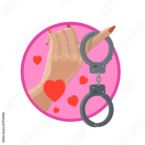 Love in handcuffs the desire of passionate sensations, lots of thoughts and desires, Flirty girls who are looking for energy, passion body