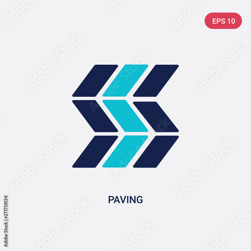 two color paving vector icon from construction concept. isolated blue paving vector sign symbol can be use for web, mobile and logo. eps 10