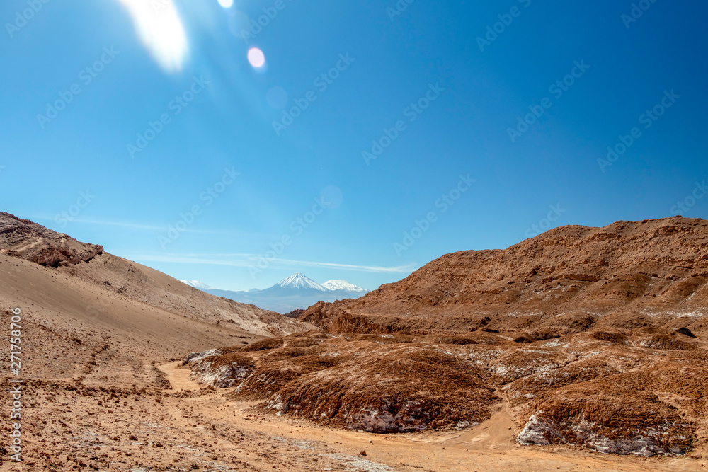 Geological formation in the Valle de la Luna (Valley of the Moon), extreme dry area in Atacama Desert, Chile