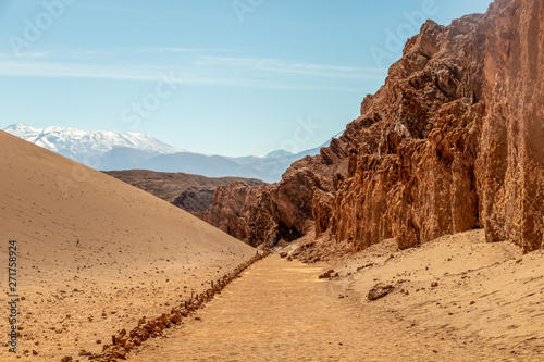 Geological formation in the Valle de la Luna  Valley of the Moon   extreme dry area in Atacama Desert  Chile