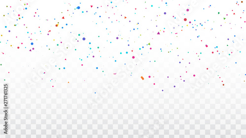 Celebration background template with confetti Colorful ribbons frame. luxury greeting rich card.