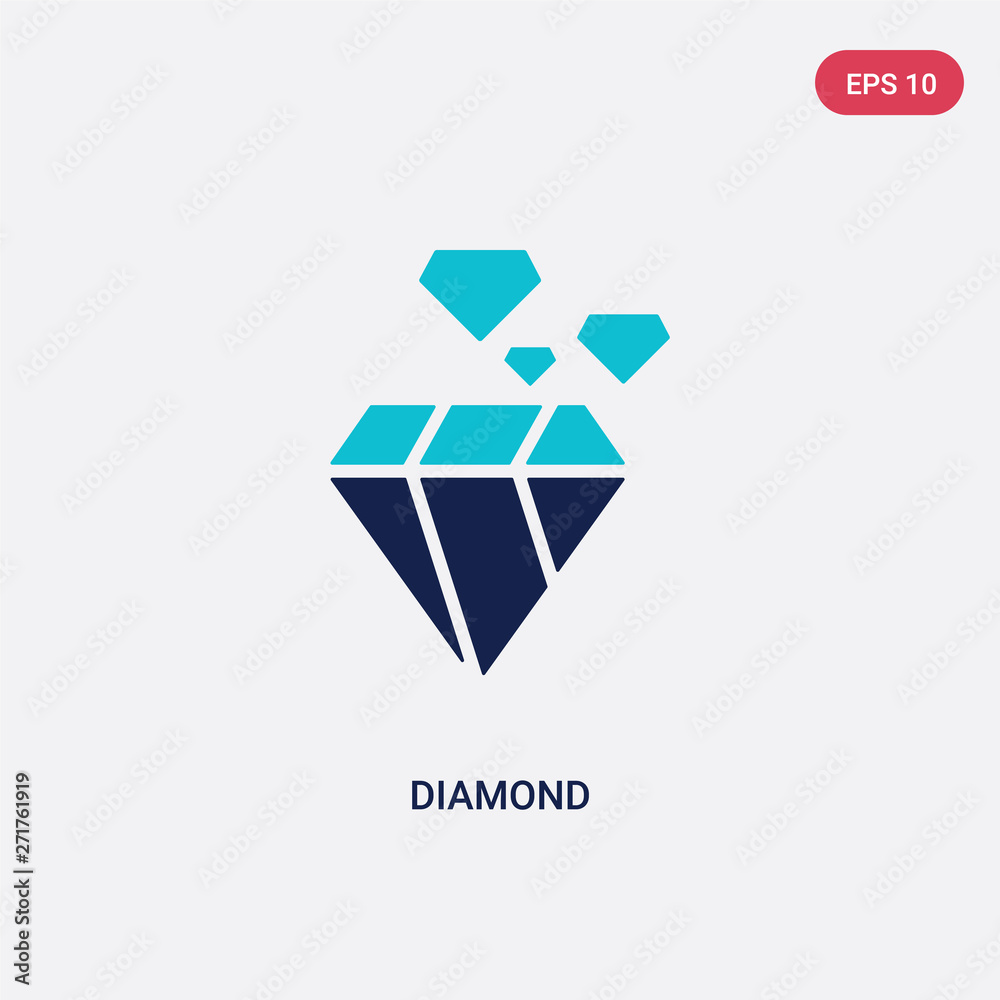 Fototapeta premium two color diamond vector icon from customer service concept. isolated blue diamond vector sign symbol can be use for web, mobile and logo. eps 10