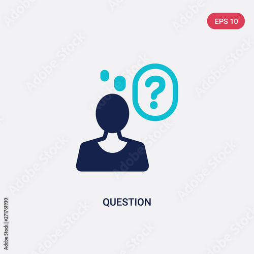 two color question vector icon from customer service concept. isolated blue question vector sign symbol can be use for web, mobile and logo. eps 10