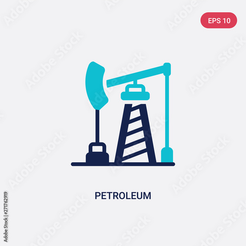 two color petroleum vector icon from desert concept. isolated blue petroleum vector sign symbol can be use for web, mobile and logo. eps 10