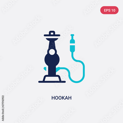 two color hookah vector icon from desert concept. isolated blue hookah vector sign symbol can be use for web, mobile and logo. eps 10