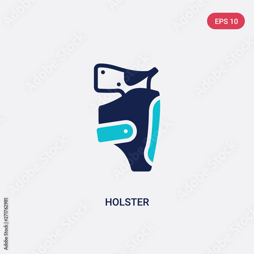 two color holster vector icon from desert concept. isolated blue holster vector sign symbol can be use for web, mobile and logo. eps 10