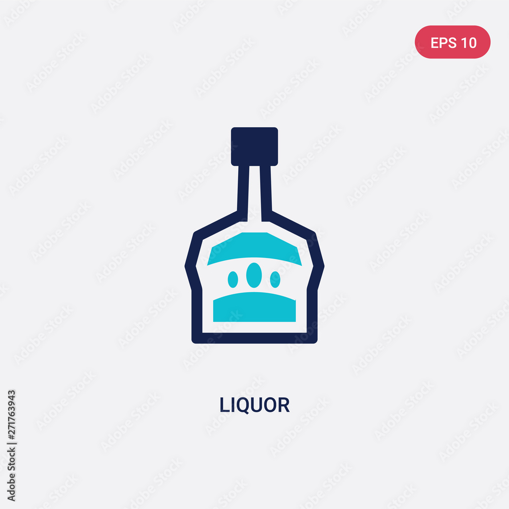 two color liquor vector icon from drinks concept. isolated blue liquor vector sign symbol can be use for web, mobile and logo. eps 10