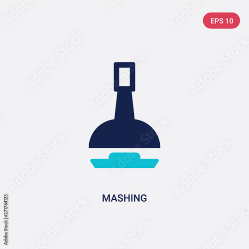 two color mashing vector icon from alcohol concept. isolated blue mashing vector sign symbol can be use for web, mobile and logo. eps 10