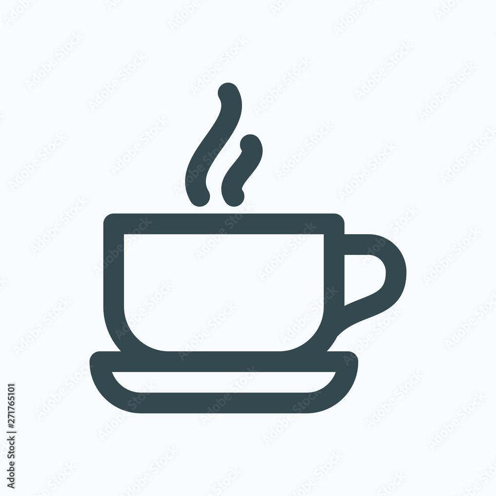 Morning breakfast isolated icon, morning cup of coffee linear vector icon Morning breakfast isolated icon, morning cup of coffee linear vector icon