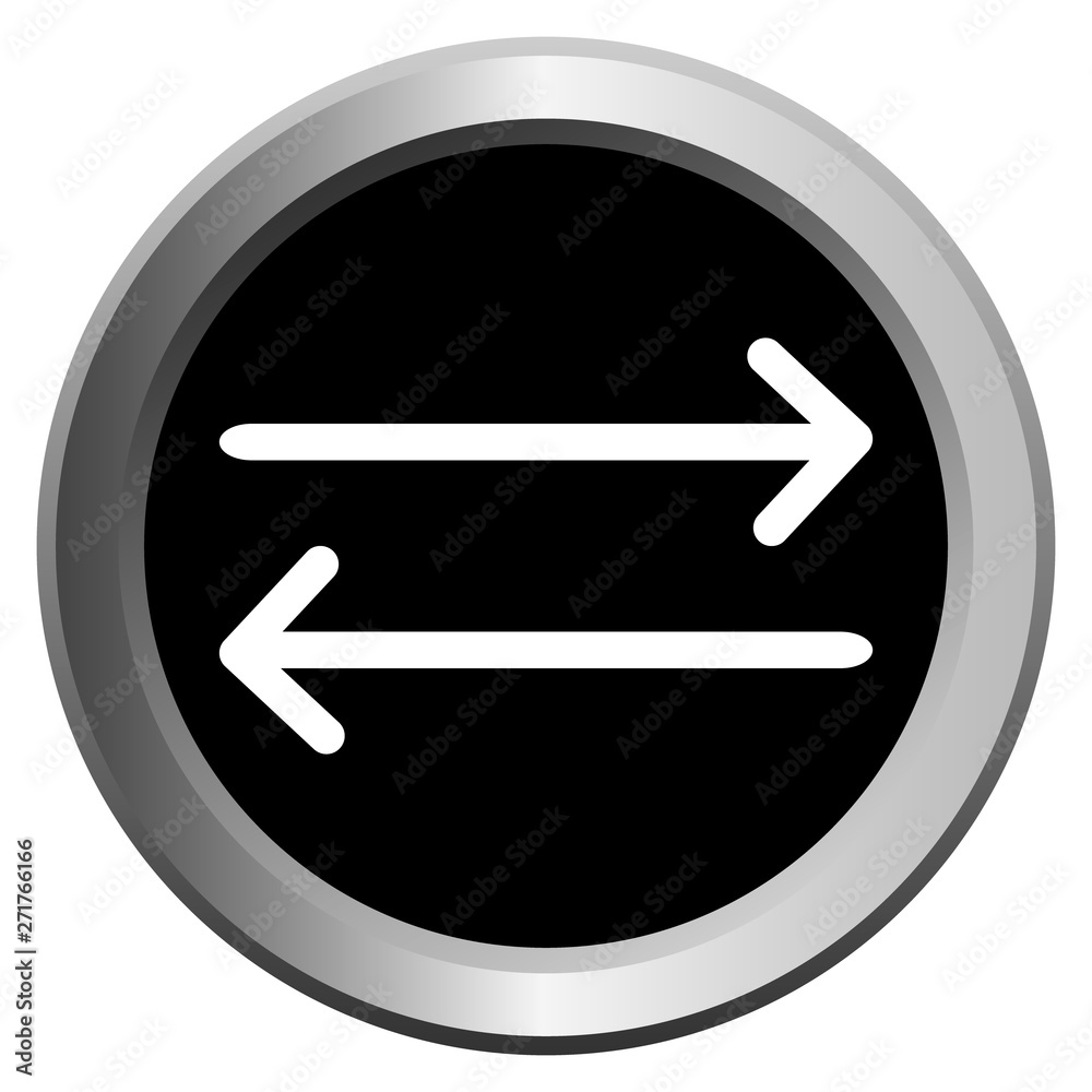 black with metal edging web buttons with two white arrows in different directions black with metal edging web buttons with two white arrows in different directions