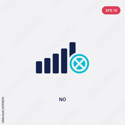 two color no vector icon from electrian connections concept. isolated blue no vector sign symbol can be use for web, mobile and logo. eps 10