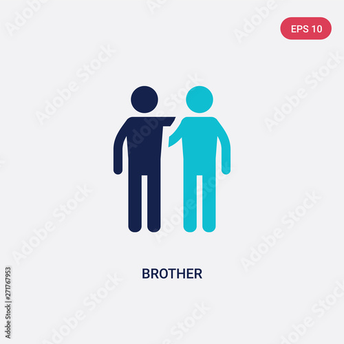 two color brother vector icon from family relations concept. isolated blue brother vector sign symbol can be use for web, mobile and logo. eps 10