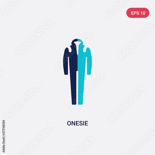 two color onesie vector icon from fashion concept. isolated blue onesie vector sign symbol can be use for web  mobile and logo. eps 10