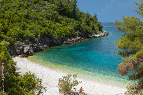 Vaja Beach, near Racisce, Island of Korcula, Adriatic Sea, Island of Korcula, Dalmatia, Croatia